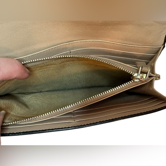 Authentic Miu Miu Ribbon Long Wallet Black and Tan Quiet Luxury - Picture 8 of 9